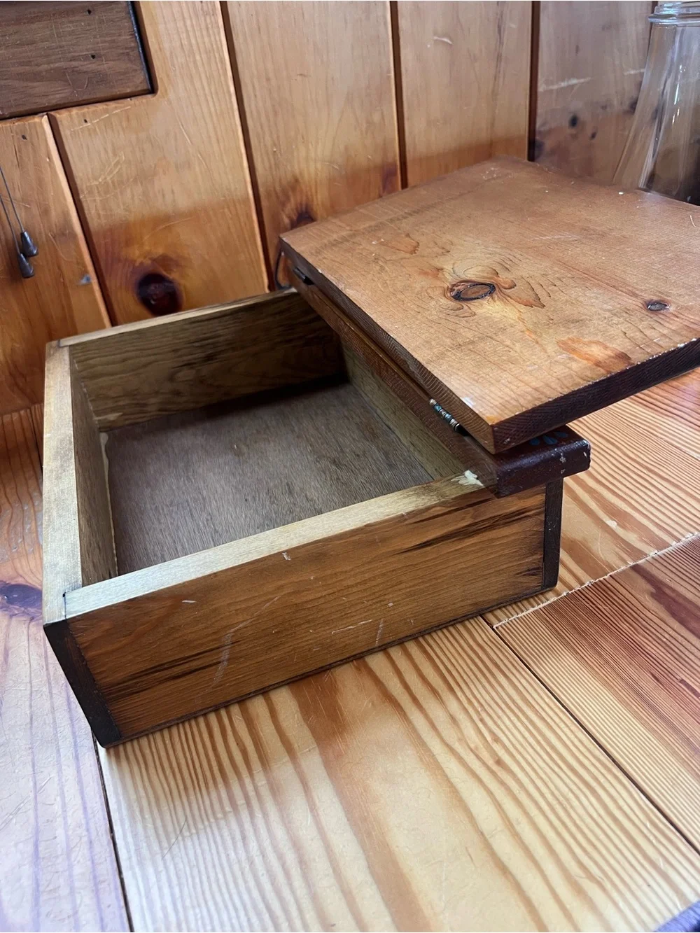 WOODEN LAP DESK/trinket/ JEWELRY BOX,PENCIL BOX, Very Unique, primitive